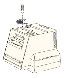 Removing system unit base screws